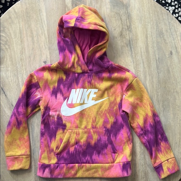 Nike Kids Tie-Dye Hoodie - Pink and Yellow - Picture 1 of 3